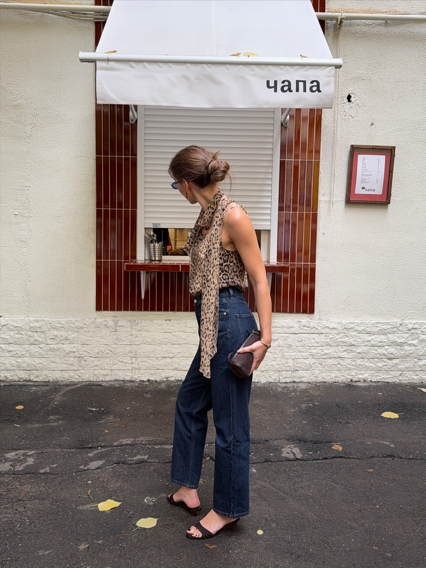 @by_eva_ wearing one of the loose indigo denim outfits.